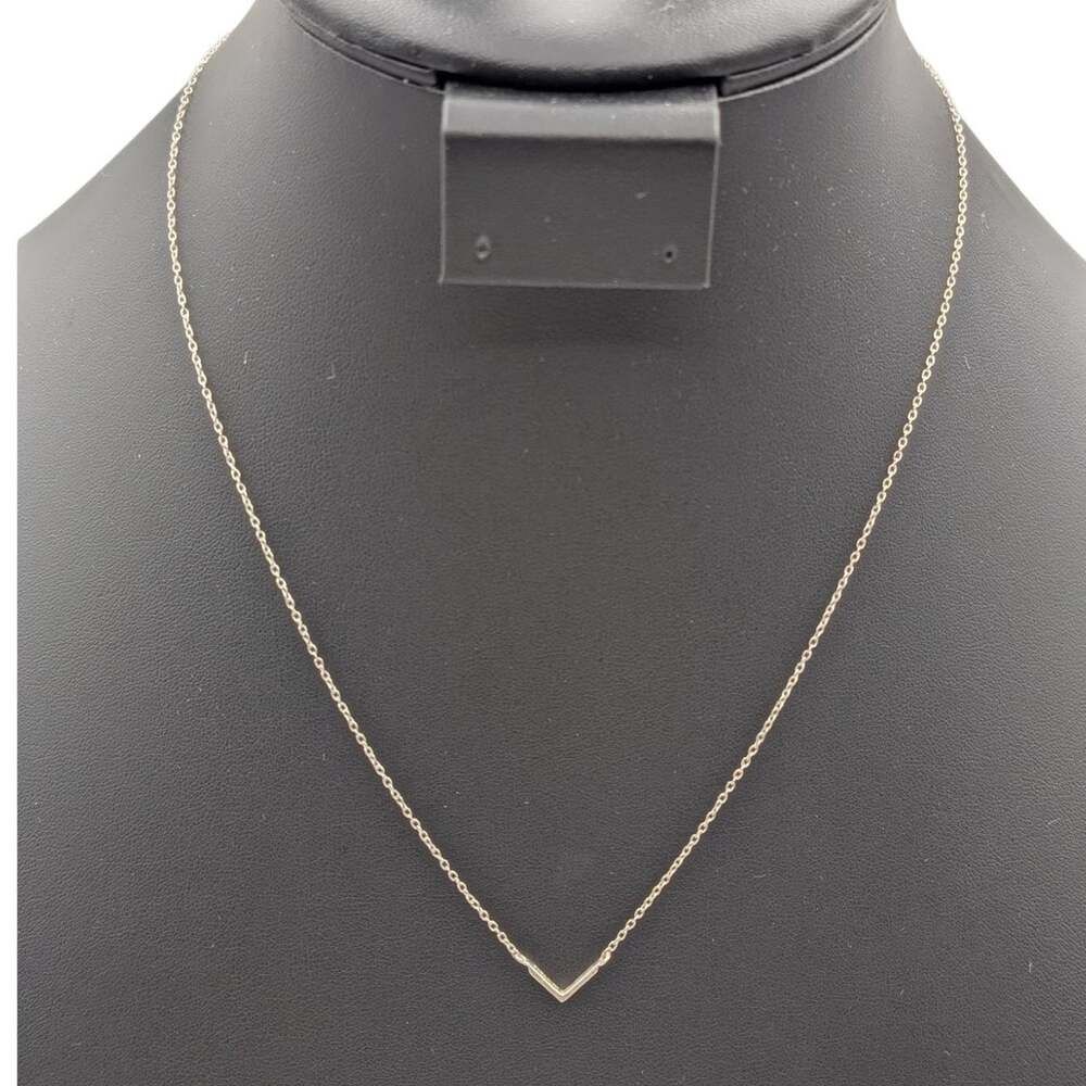 Vintage 925 Sterling Silver Chevron Chain 16.25" & 18" Necklace